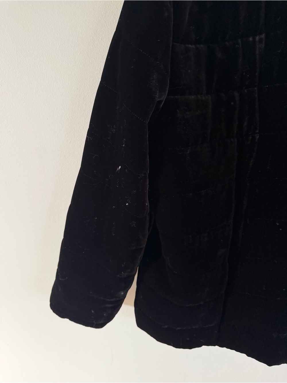 Eileen Fisher Black Velvet Zip-Front Bomber Jacket zip front medium - Picture 4 of 10